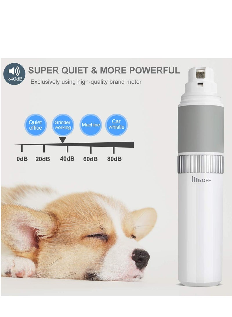 مجموعة مبرد أظافر الكلاب، وماكينات قص وتهذيب، كهربائية فائقة الهدوء قابلة لإعادة الشحن للحيوانات الأليفة، للكلاب الصغيرة والكبيرة والقطط وتقليم أظافر القدمين والمخالب - Image 4